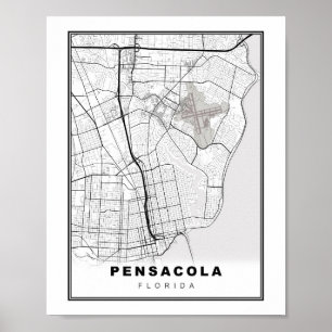 Pensacola Karta Poster