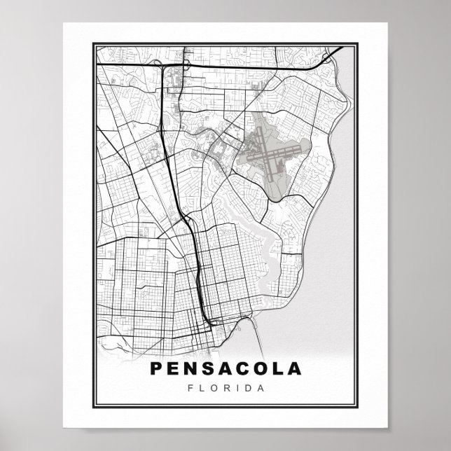 Pensacola Karta Poster (Framsidan)