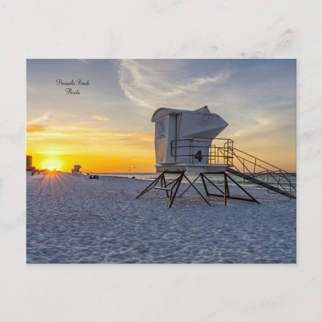 Pensacola Lifeguard Station Sunrise-vykort Vykort (Framsida)