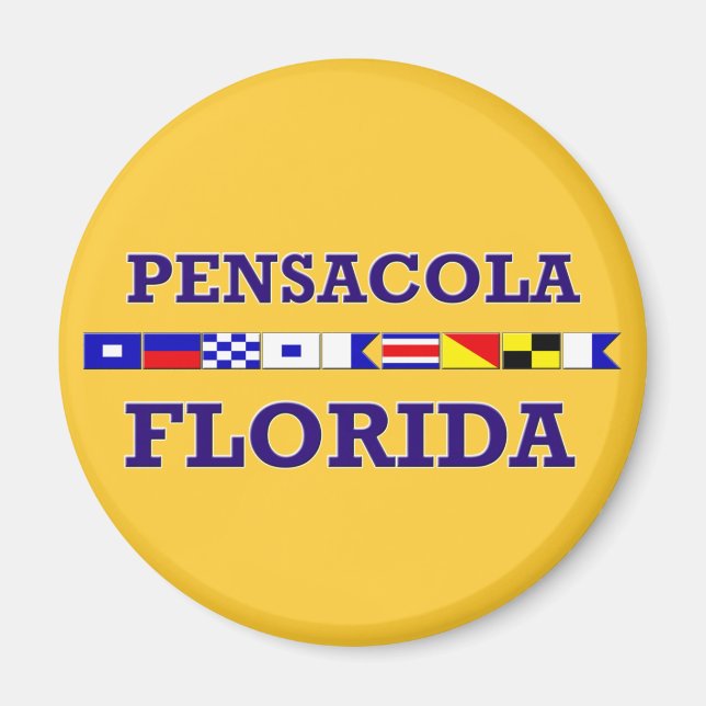 Pensacola Nautical Flagga Magnet (Framsidan)