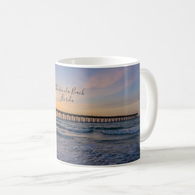 Pensacola Pier Shoreline Sunrise Classic Mugg (Framsida höger)