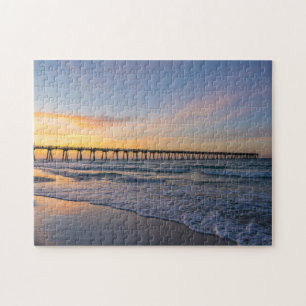 Pensacola Pier Shoreline Sunrise Jigszle Puzzle Pussel