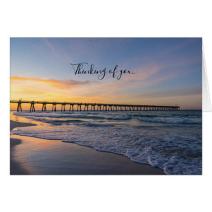 Pensacola Pier Shoreline Sunrise Thinking U-kort OBS Kort