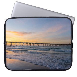 Pensacola Pier Strand Soluppgång Laptopfodral Laptop Fodral