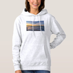 Pensacola Pier Strandlinje Soluppgång Kvinnor Hood T Shirt