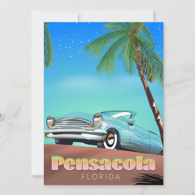 Pensacola, plorida vintage stil reseaffisch (Framsida)
