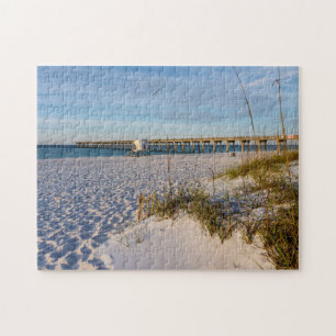 Pensacola Sand Dunes Pier Morgon Jigszle Puzzle Pussel
