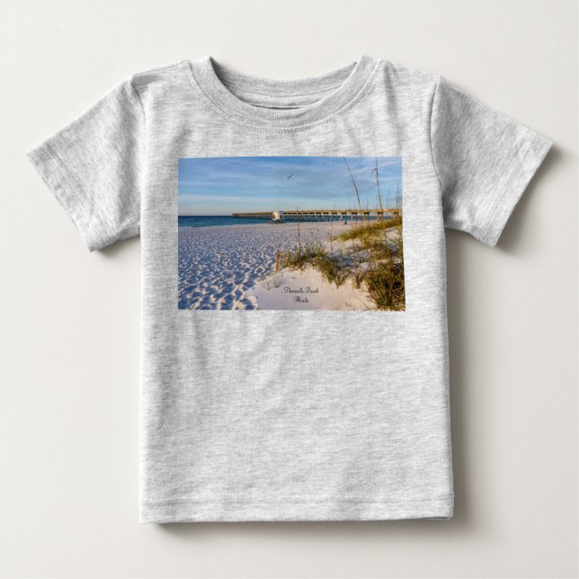Pensacola Sand Dunes Pier Morgon Småbarn T-shirt (Framsida)