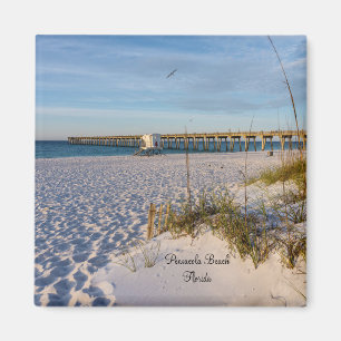 Pensacola Sand Dunes Pier Morgon Square Magnet