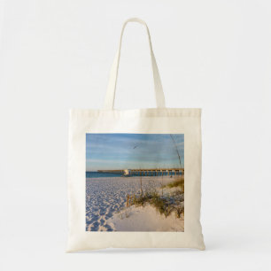 Pensacola Sand Dunes Pier MorgTote Bag Tygkasse