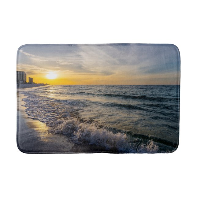 Pensacola Splash Vågar Sunrise Bath Mat Badrumsmatta (Framsidan)