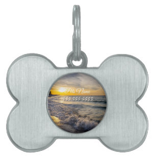 Pensacola Splash Vågar Sunrise Pet Tag ID-bricka Husdjur