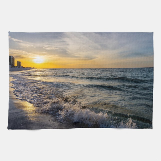 Pensacola Splash Vinkar Sunrise Kitchen Towel Kökshandduk (Horisontell)