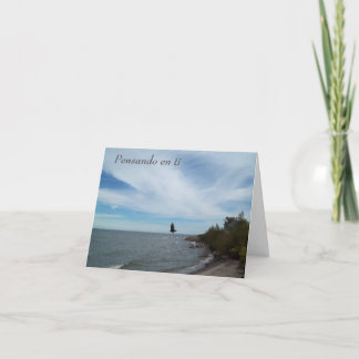 Pensando en ti hälsningskort kort