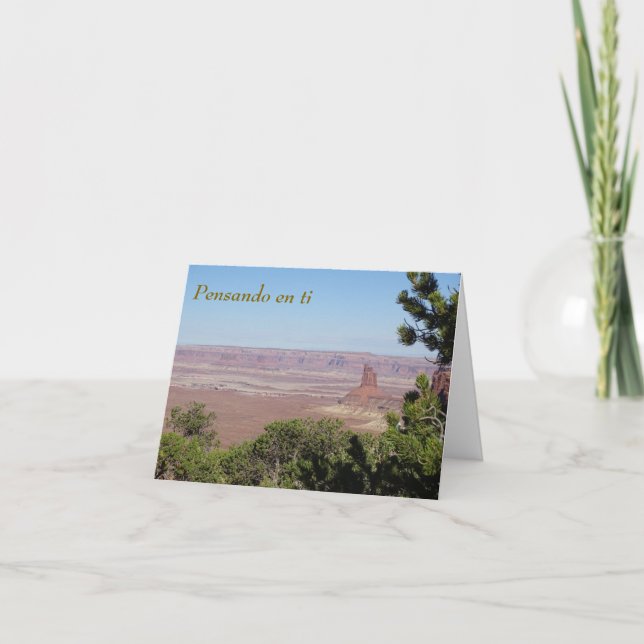 Pensando en ti (som tänker på dig) Spanskt kort (Framsida)