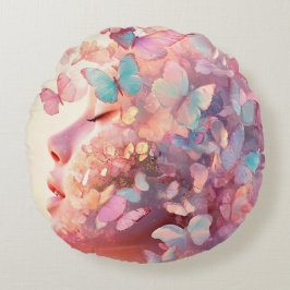 Pensées Papillons - Butterfly Thoughts Rund Kudde