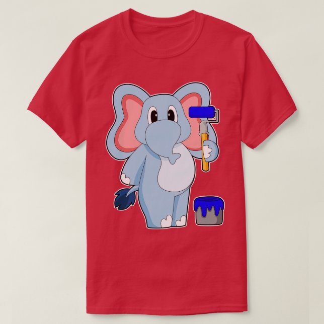 Pensel Färgpensel för elefant T Shirt (Design framsida)
