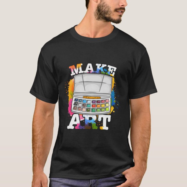 Pensel för vattenfärgsfärg t shirt (Framsida)