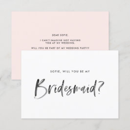 Penselbrevets  kommer du att bli min bridesmaid inbjudningar