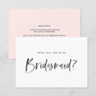 Penselbrevets  kommer du att bli min bridesmaid inbjudningar