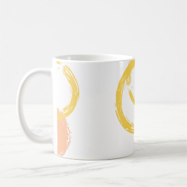 Penselcirkel. Vintage Sömlös Mönster. Färgstark D Kaffemugg (Vänster)