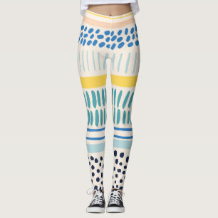 Penseldrag: Abstrakten Sömlös Roligt Leggings