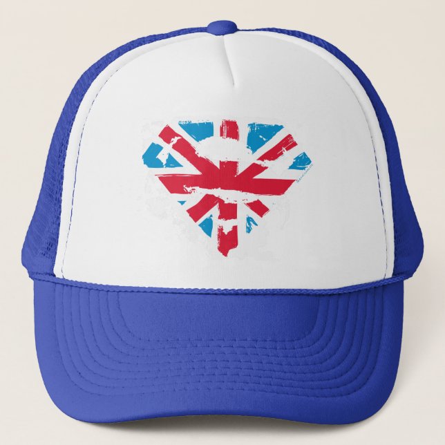 Penseldrag British S-Shield Truckerkeps (Framsida)