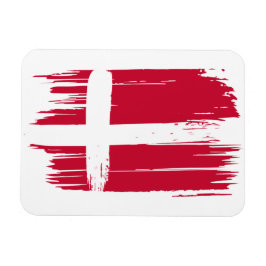 Penseldrag Danmark Flagga Magnet