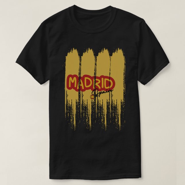Penseldrag Flytande Design Madrid T Shirt (Design framsida)