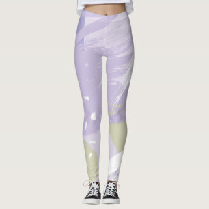 Penseldrag för abstrakt Mönster Leggings