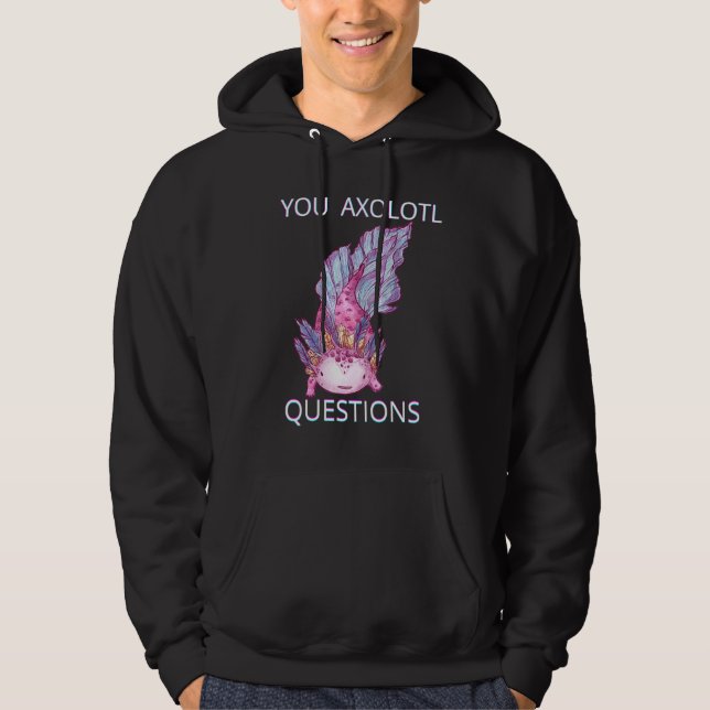 Penseldrag för Axolotl-frågor Hoodie (Framsida)