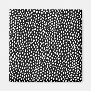 Penseldrag för handgjorda polka-punkter (svart oc magnet