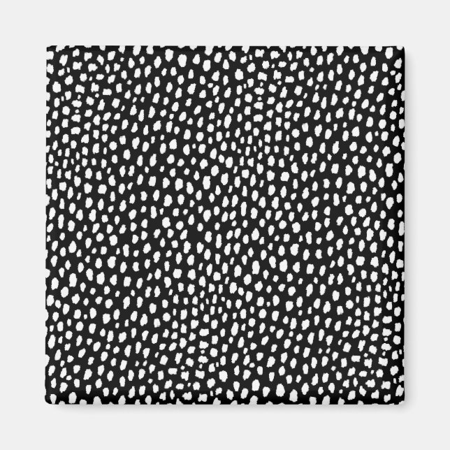Penseldrag för handgjorda polka-punkter (svart och magnet (Framsidan)
