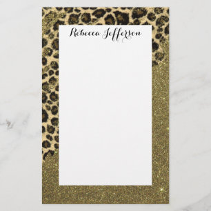 Penseldrag för klassikerLeopardtryck på Brevpapper