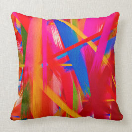 Penseldrag för måla Färg Kudde