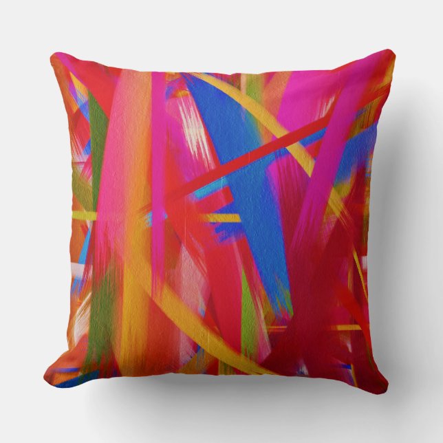 Penseldrag för måla Färg Kudde (Framsida)