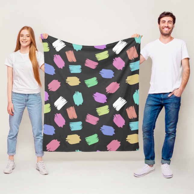 Penseldrag för målarpensel, färgfulla penseldrag fleecefilt (På plats)