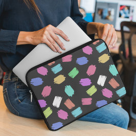 Penseldrag för målarpensel, färgfulla penseldrag laptop fodral