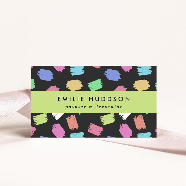 Penseldrag för målarpensel, målarfärg, målning, de visitkort (Skapare uppladdad)