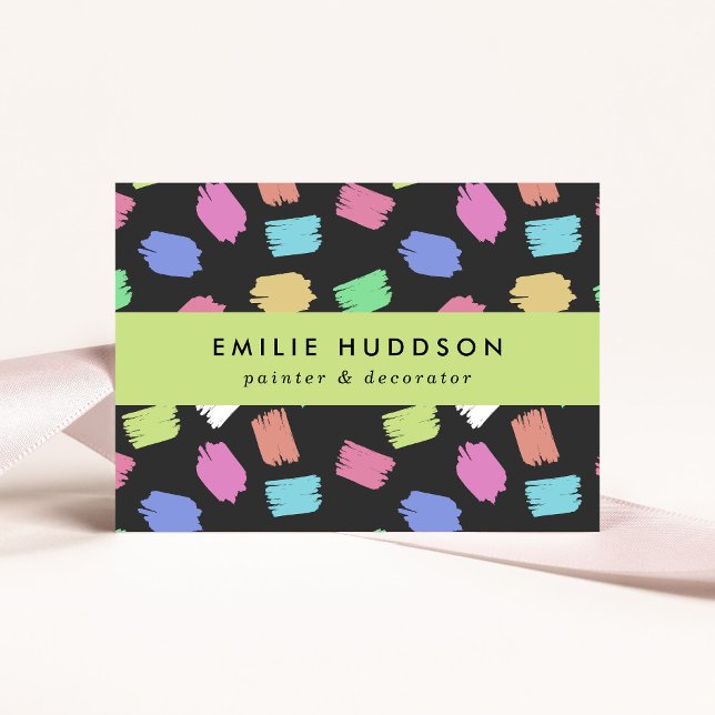 Penseldrag för målarpensel, målarfärg, målning, de visitkort (Skapare uppladdad)