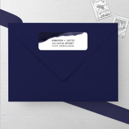 Penseldrag för marktäckningsfärg Bröllop Adress Returadress Etikett