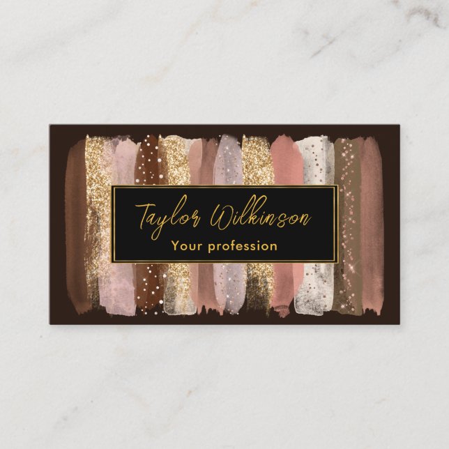 Penseldrag för spaltpensel, spaltspets visitkort (Framsida)