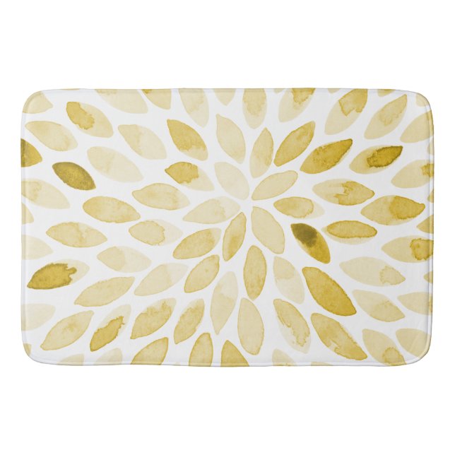 Penseldrag för vattenfärgsfärg, gult badrumsmatta (Framsidan)