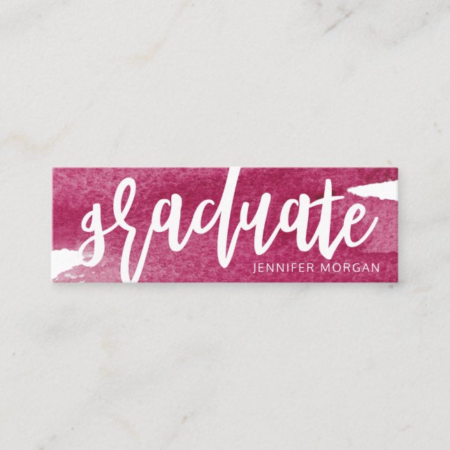 Penseldrag för visuella skript studenten Namn-kort Mini Visitkort (Framsida)