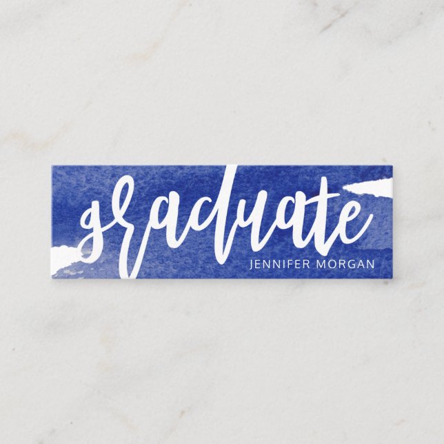 Penseldrag för visuella skript studenten Namn-kort Mini Visitkort (Framsida)