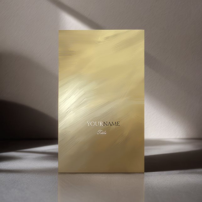 Penseldrag Guld och Monogram Visitkort (Skapare uppladdad)