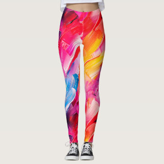 penseldrag mönster 2 leggings