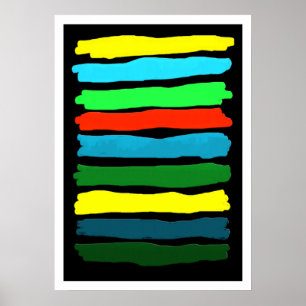 Penseldrag nr 5 (V.2) Poster