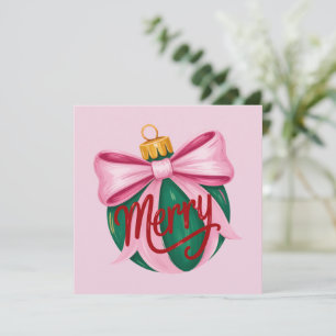 Penseldrag Ornament Snygg Jul Coquette Jul Julkort