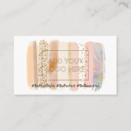 penseldrag Pastel Färg Makeup Visitkort